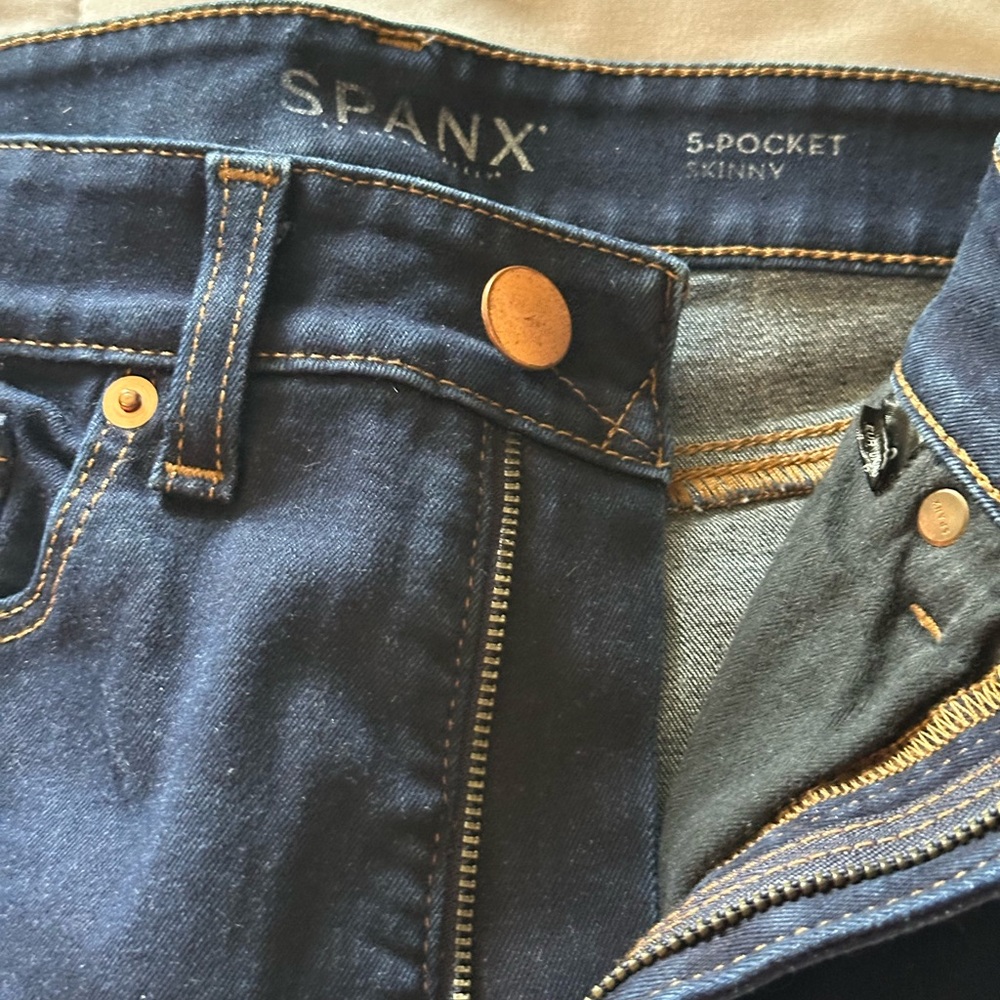 SPANX Women's Skinny Jeans - Dark Blue